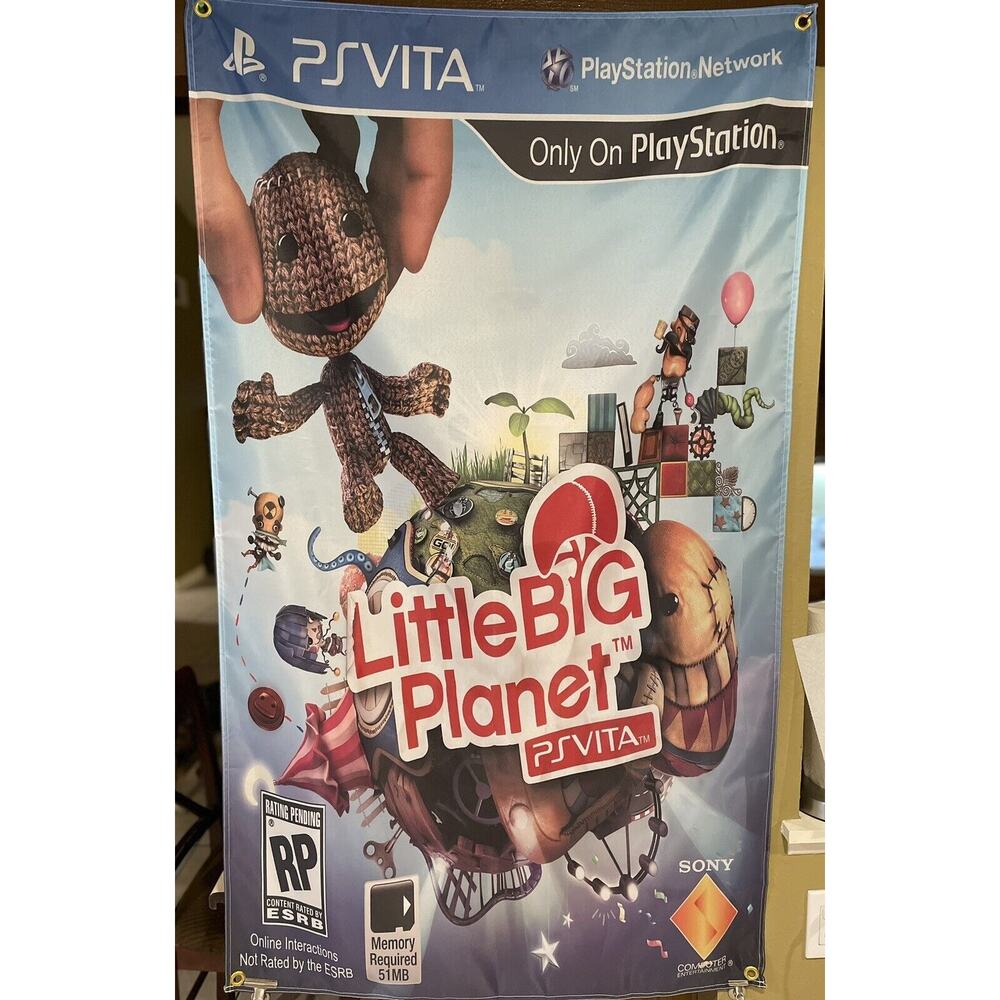 PSV LittleBigPlanet 5' Flag Banner Poster / Sony PlayStation Vita